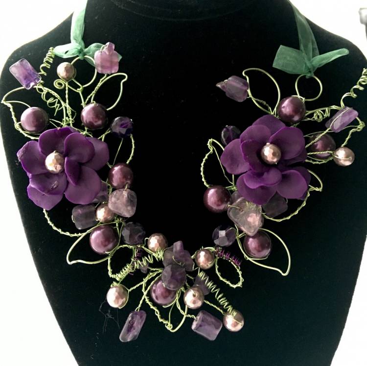 Polymer Clay Collar Style Necklace