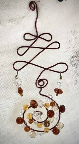 Brown Wire Suncatcher