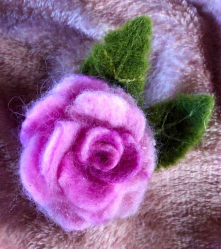 Felted Brooch - Rose
